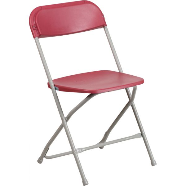 FHFLEL3REDGG Flash Furniture HERCULES Series 800 lb. Capacity Premium Red Plastic Folding Chair