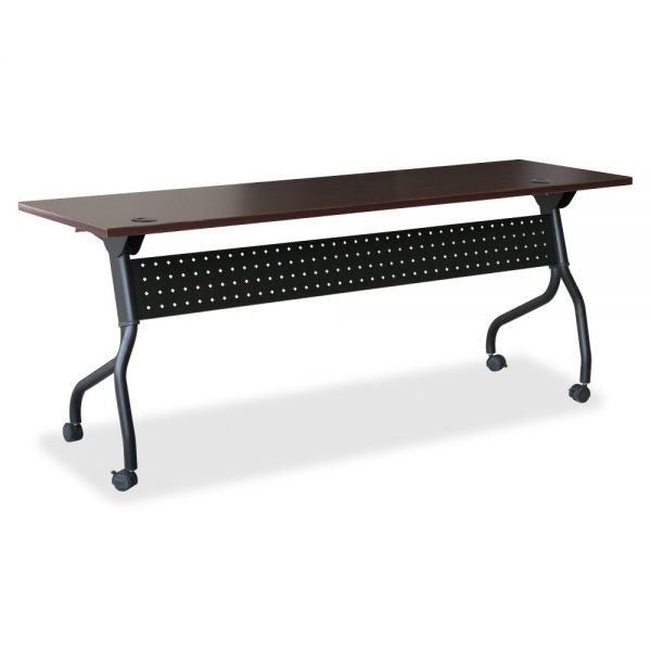 LLR59513 Lorell Mahogany Flip Top Training Table
