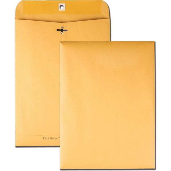 QUA43090 Quality Park Park Ridge Kraft Clasp Envelope, 9 x 12, Brown Kraft, 100/Box