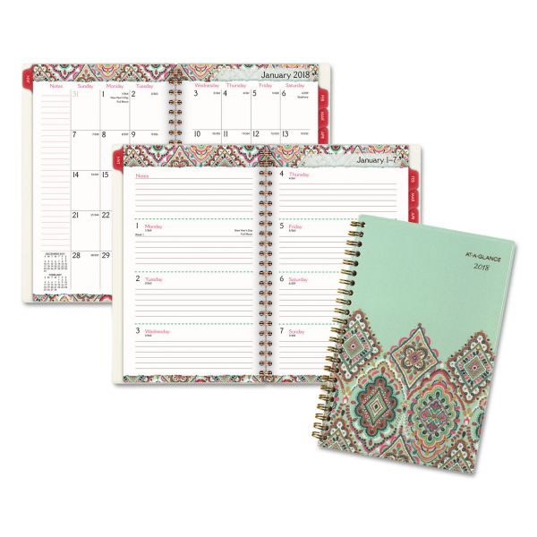 AAG182200 AT-A-GLANCE Marrakesh Desk Weekly/Monthly Planner, 5 3/4 x 8 1/8, 2018