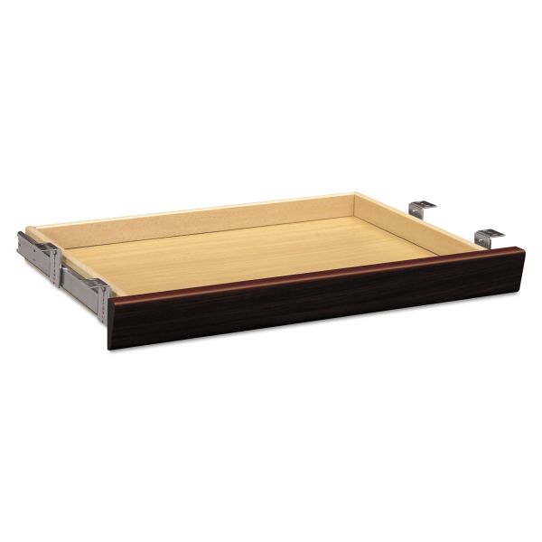 HON1526N HON Laminate Angled Center Drawer, 26w x 15 3/8d x 2 1/2h, Mahogany