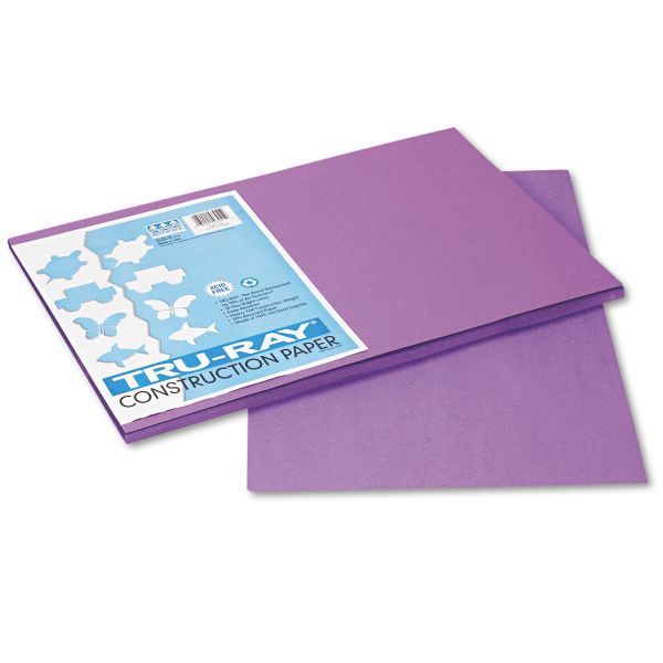 PAC103041 Pacon Tru-Ray Construction Paper, 76 lbs., 12 x 18, Violet, 50 Sheets/Pack