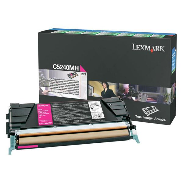 LEXC5240MH Lexmark C5240MH High-Yield Toner, 5000 Page-Yield, Magenta