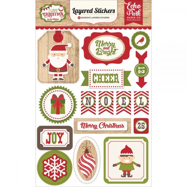 NOTM435451 I Love Christmas Layered Stickers