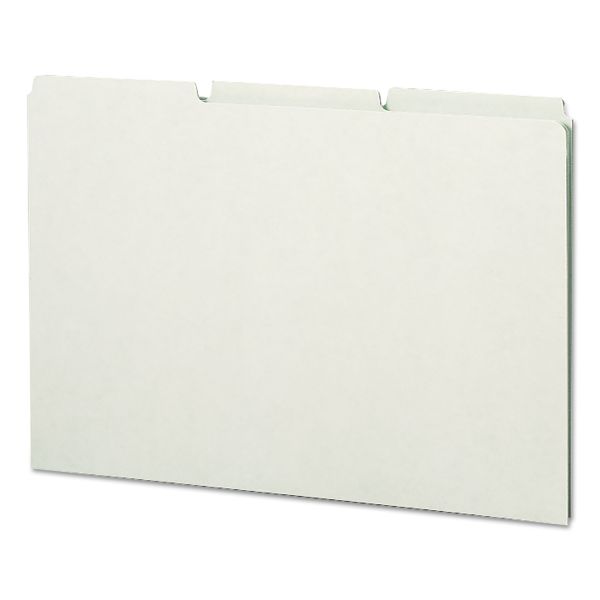SMD52334 Smead Recycled Tab File Guides, Blank, 1/3 Tab, Pressboard, Legal, 50/Box