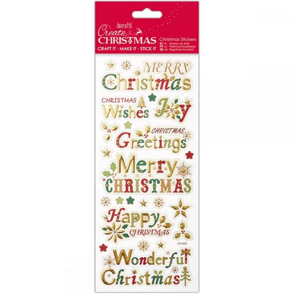 NOTM441046 Papermania Create Christmas Foiled & Embossed Stickers