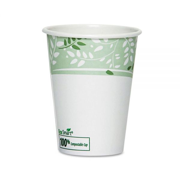 DXE2342PLAPK Dixie EcoSmart Hot Cups, Paper w/PLA Lining, Viridian, 12oz, 50/Pack