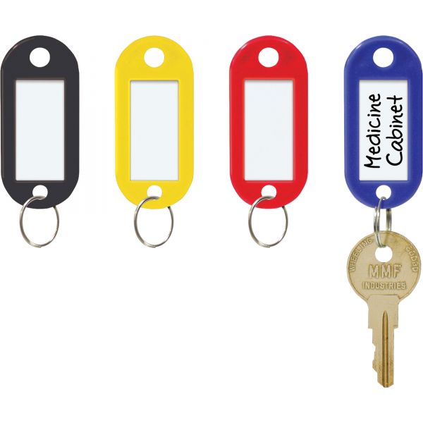 MMF201400647 MMF Industries Color-Coded Key Tags with Label Window, Plastic, 2 x 7/8, Assorted, 20/Pack