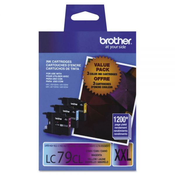 BRTLC793PKS Brother LC793PKS Innobella Super High-Yield Ink, Cyan/Magenta/Yellow, 3/PK