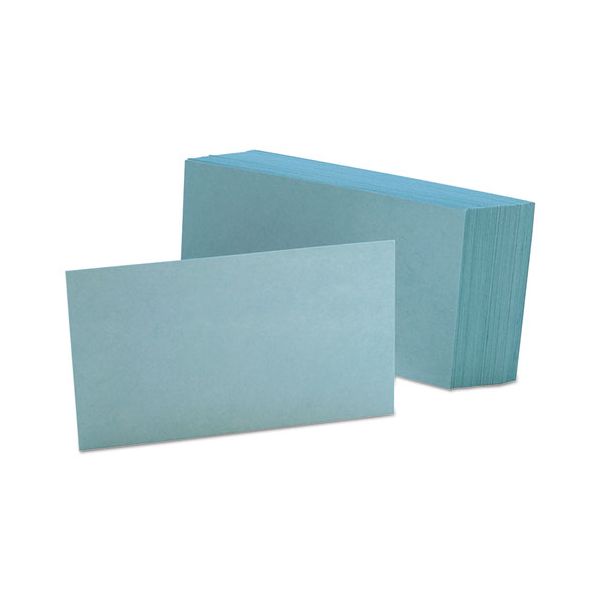 OXF7320BLU Oxford Unruled Index Cards, 3 x 5, Blue, 100/Pack