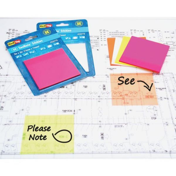 RTG23776 Redi-Tag Neon SeeNote Stickies