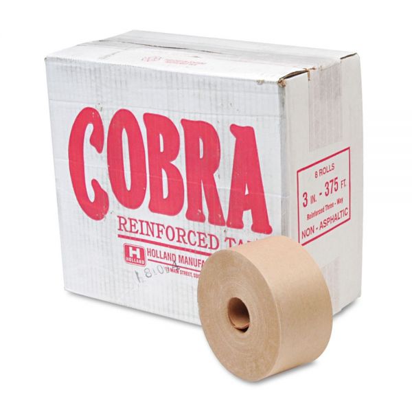 UFS7300 General Supply Reinforced Kraft Sealing Tape, 3" x 375ft, Brown, 8/Carton
