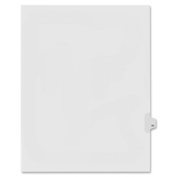 KLF91020 Kleer-Fax 90000 Series Side-Tab Legal Index Dividers