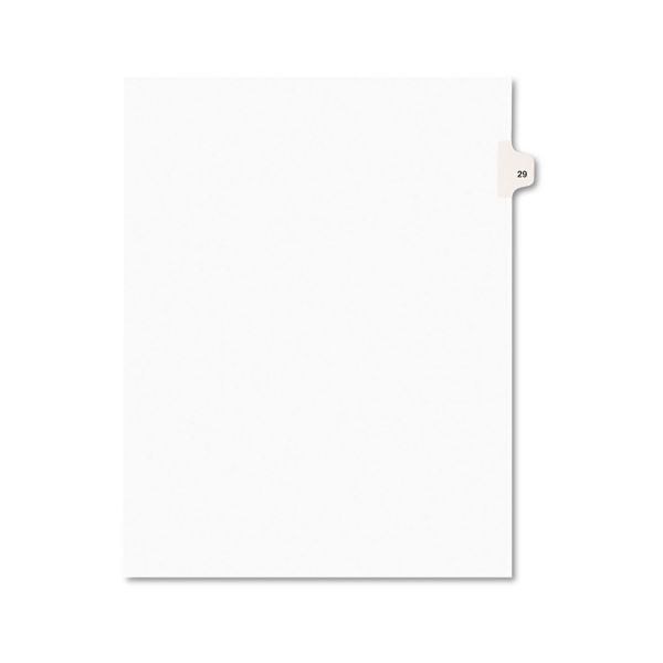 AVE01029 Avery Avery-Style Legal Exhibit Side Tab Divider, Title: 29, Letter, White, 25/Pack