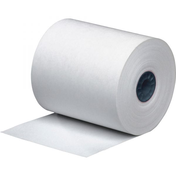 PMC05213 PM Company Single Ply Thermal Cash Register/POS Rolls, 3 1/8" x 273 ft., White, 50/CT