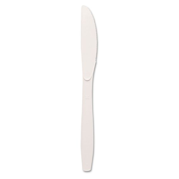 DXEKM207 Dixie Plastic Cutlery, Heavy Mediumweight Knife, 100-Pieces/Box