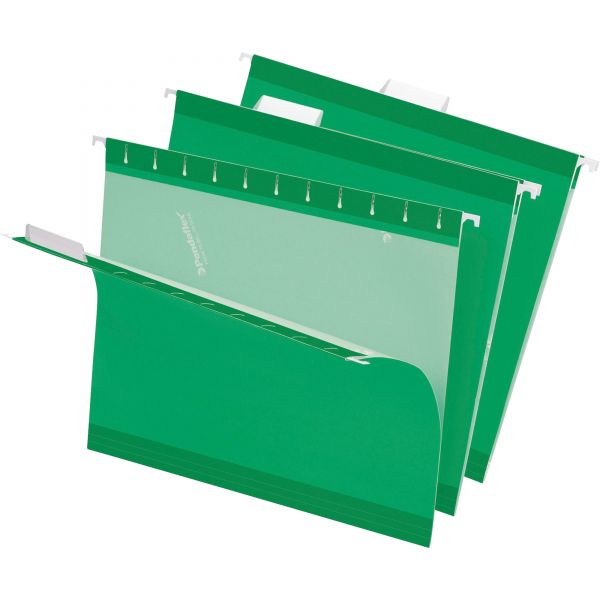 PFX415215BGR Pendaflex Reinforced Hanging Folders, 1/5 Tab, Letter, Bright Green, 25/Box
