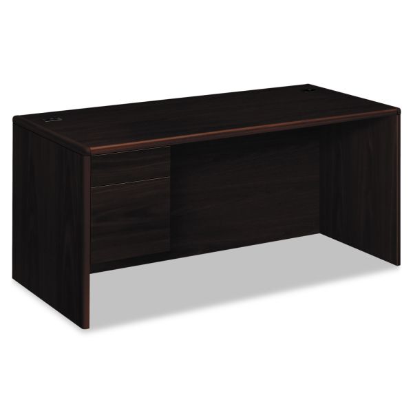 HON10784LNN HON 10700 Series "L" 3/4 Left Pedestal, 66w x 30d x 29 1/2h, Mahogany