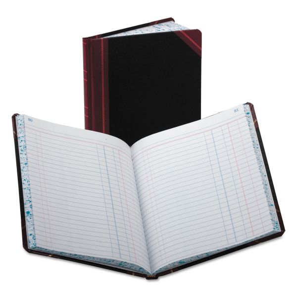 BOR38150J Boorum & Pease Record/Account Book, Journal Rule, Black/Red, 150 Pages, 9 5/8 x 7 5/8