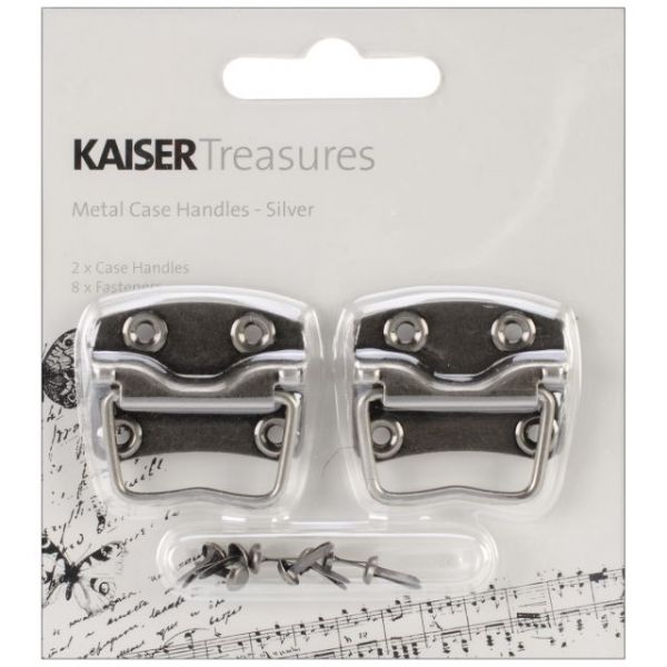 NOTM033359 Treasures Metal Case Handle W/1.25"X.875" Backplate 2/Pkg