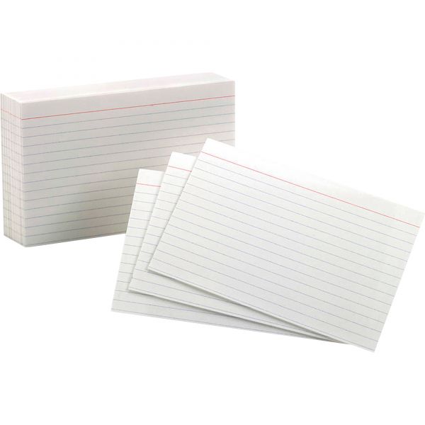 OXF41 Oxford Ruled Index Cards, 4 x 6, White, 100/Pack