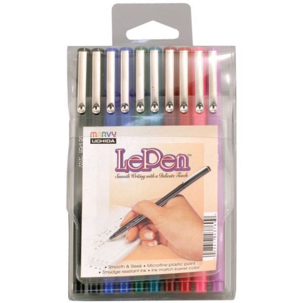 Le Pen Set .03mm Point 4/Pkg-Black/Red/Blue/Green