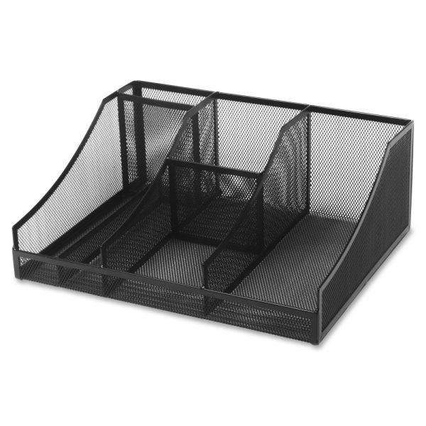 GJO39406CT Genuine Joe Matte Black Condiment Organizer