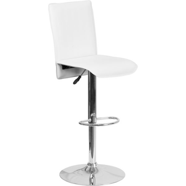 FHFCHTC31206WHGG Flash Furniture Contemporary Barstool