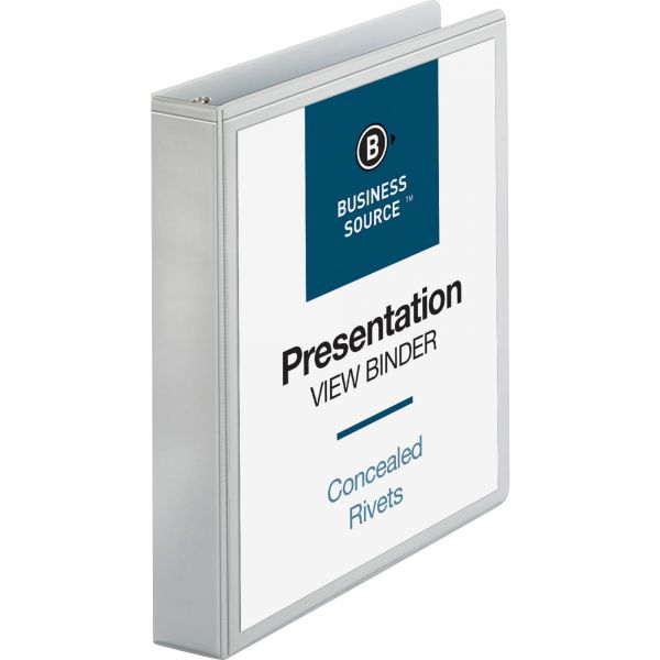 BSN09983 Business Source Standard 1 1/2" 3-Ring View Binder