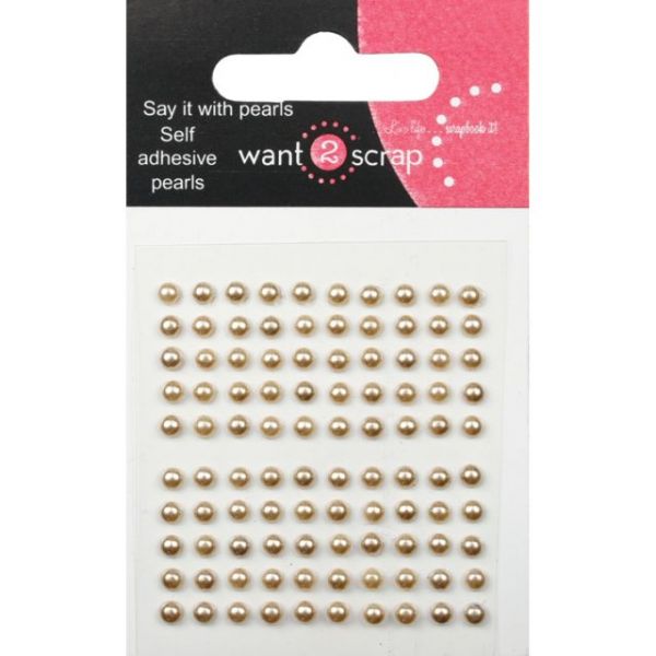 NOTM364433 Want2Scrap Self-Adhesive Baby Bling 2.5mm 100/Pkg