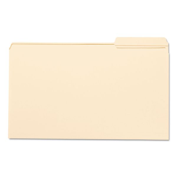 SMD15337 Smead File Folder, 1/3 Cut Third Position, Reinforced Top Tab, Legal, Manila, 100/Box