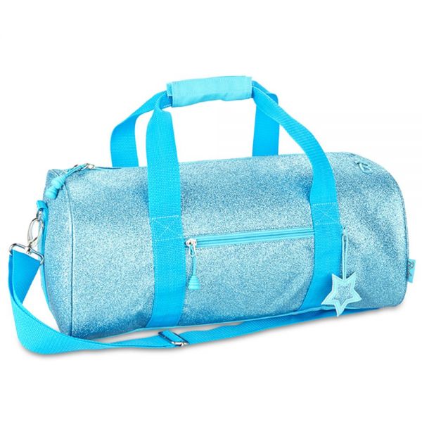 IGRM3E5511 Bixbee Sparklicious Kids Glitter Large Duffle Bag - Turquoise