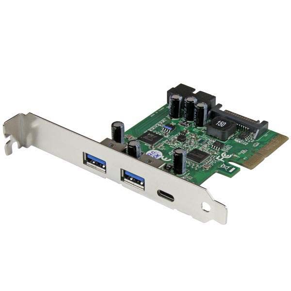 SYNX4648330 StarTech.com 5 Port USB 3.1 (10Gbps) Combo Card - 1x USB-C, 2x USB-A + 2x IDC (5Gbps) - PCIe USB Host Controller - USB Type-C