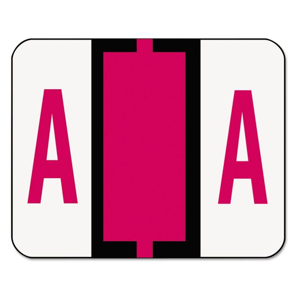 SMD67071 Smead A-Z Color-Coded Bar-Style End Tab Labels, Letter A, Red, 500/Roll