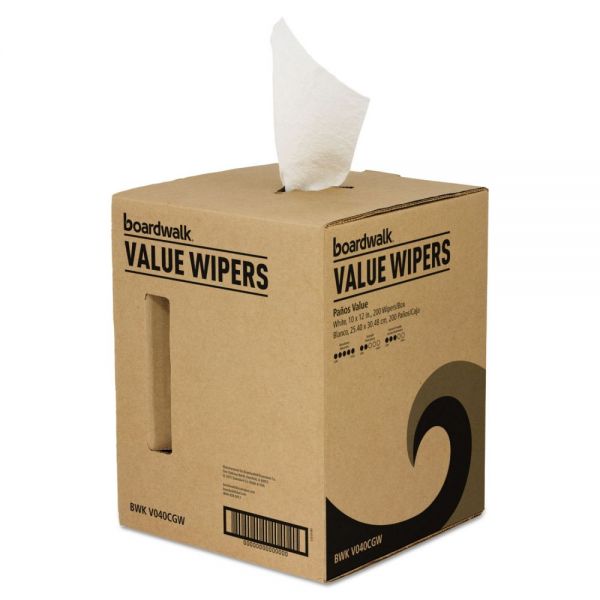 BWKV040CGW Boardwalk DRC Wipers, White, 10 x 12, Centerpull, 200/Box