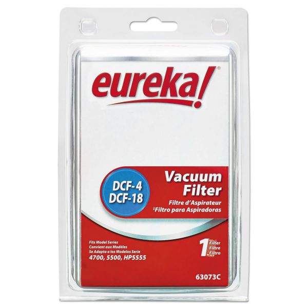 EUR63073C2CT Eureka DCF-18 Washable Dust Cup Filter for 4700/5550/HP5550 Series Vacuums, 2/CS