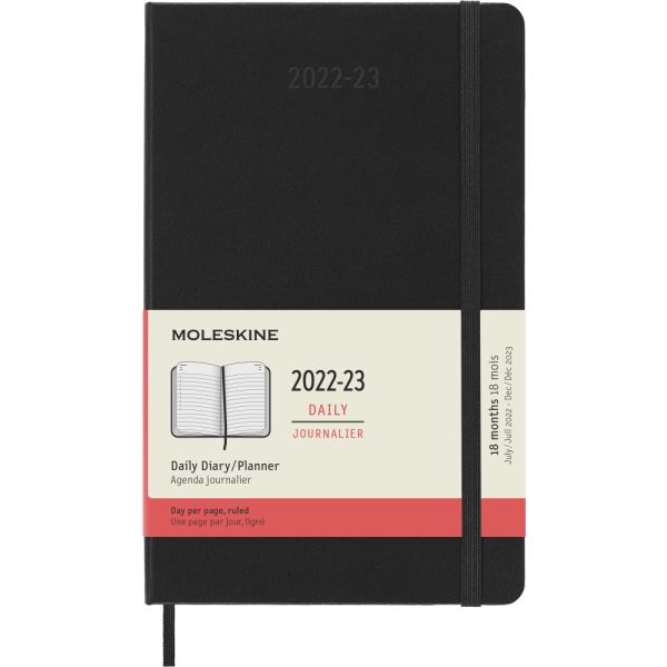 Moleskine Hardcover 18 Month Daily Planner 5 X 8 1 4 Black July Moleskine Hardcover 18 Month Daily Planner 5 X 8 1 4 Black July
