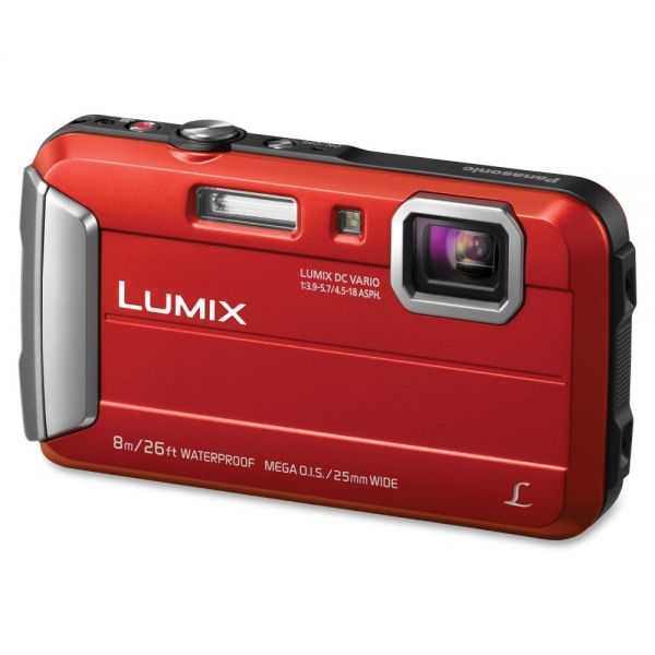 PANDMCTS30R Panasonic Lumix TS30 16 Megapixel Compact Camera - Red