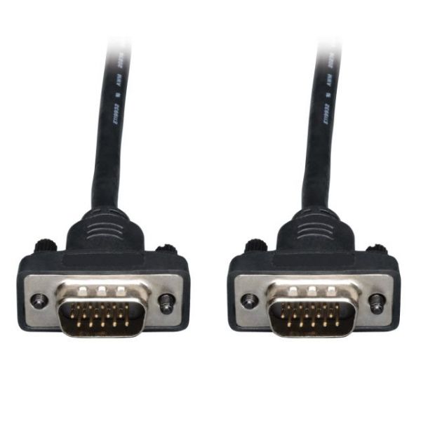 SYNX4127423 Tripp Lite Low Profile VGA RGB Coax Monitor Cable High Res HD15 M/M 15ft
