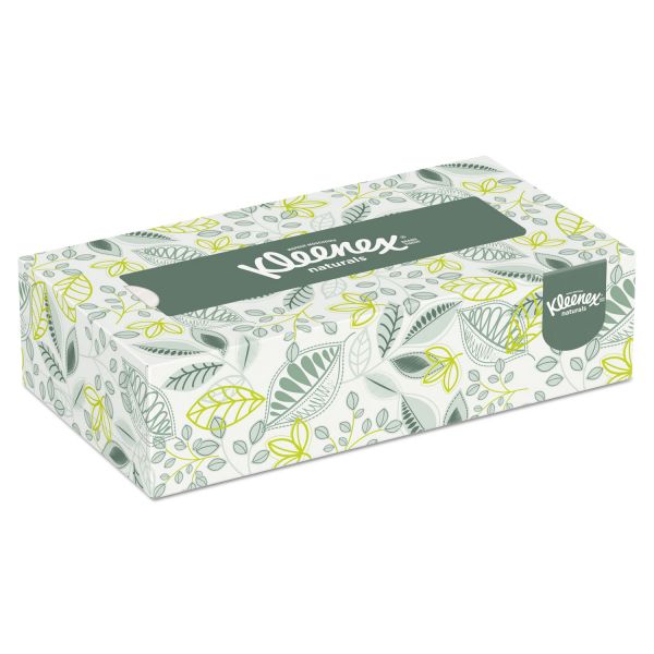 KCC21601 Kleenex Naturals Facial Tissue, 2-Ply, White, 125/Box, 48 Boxes/Carton