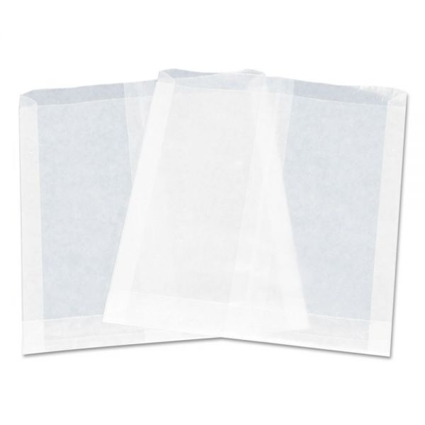DXE130TRANSPA Dixie Pouchless Maret Sandwich Bag, Paper, 7" x 6", White, 1000/PK, 6 PK/CT