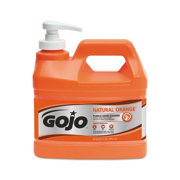GOJ095804 GOJO NATURAL ORANGE Pumice Hand Cleaner, Orange Citrus Scent, .5gal Pump Bottle, 4/CT