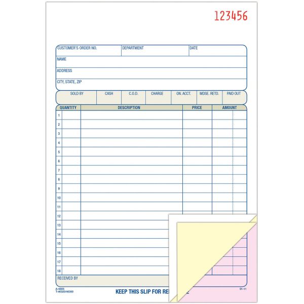 ABFTC5805 Adams 3-Part Carbonless Sales Order Books