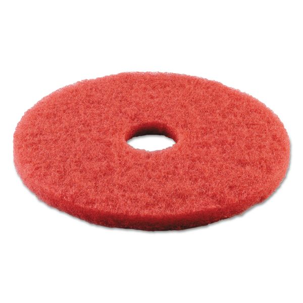 BWK4015RED Boardwalk Standard Buffing Floor Pads, 15" Diameter, Red, 5/Carton