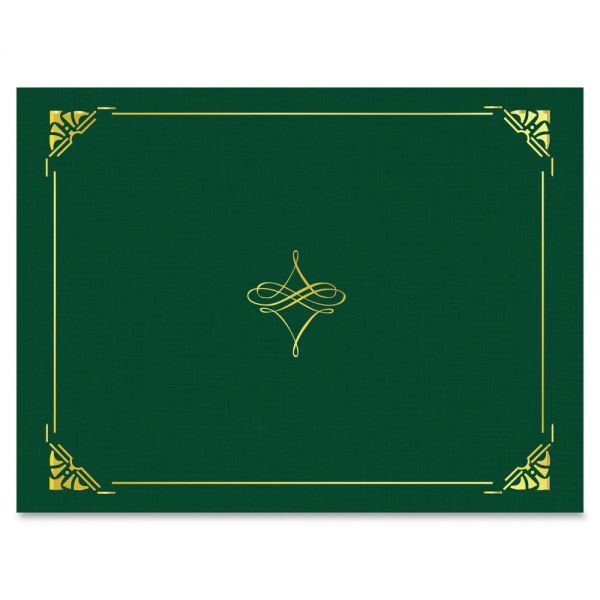GEO47843 Geographics Gold Foil Border Certificate Holder