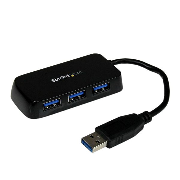 SYNX3581764 StarTech.com Portable 4 Port SuperSpeed Mini USB 3.0 Hub - Black