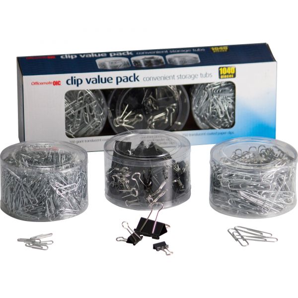 OIC97300 Officemate Clip Value Pack
