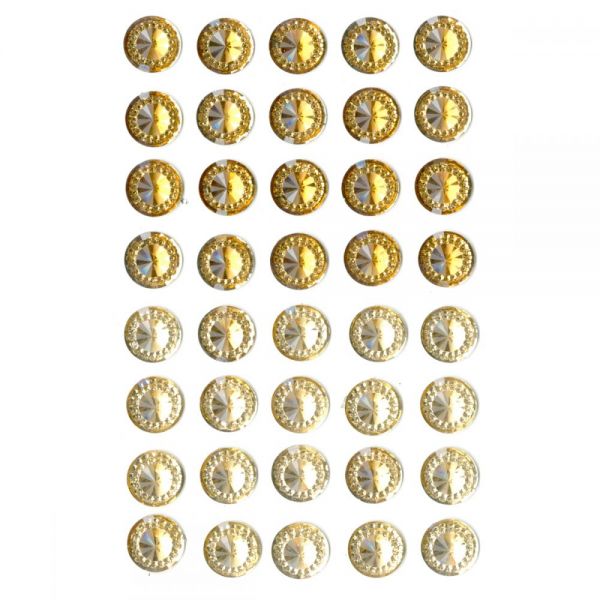 NOTM340135 Bling Self-Adhesive Round Jewels 12mm 40/Pkg