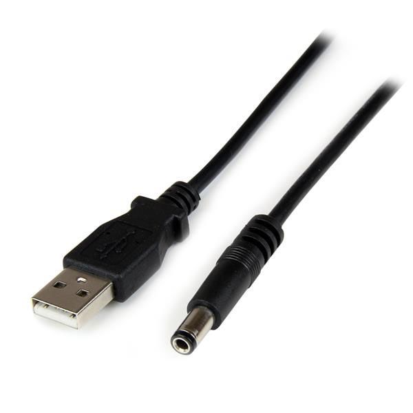 SYNX4216569 StarTech.com 2m USB to Type N Barrel Cable - USB to 5.5mm 5V DC Power Cable
