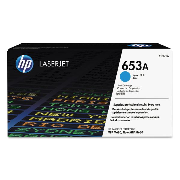 HEWCF321A HP 653A, (CF321A) Cyan Original LaserJet Toner Cartridge